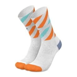 Running Platforms Socks -Sports Energy Supplement Store incylence running socks high cut platforms white orange 1