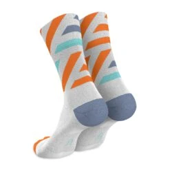 Running Platforms Socks -Sports Energy Supplement Store incylence running socks high cut platforms white orange 2