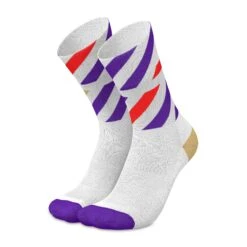 Running Platforms Socks -Sports Energy Supplement Store incylence running socks high cut platforms white purple 1